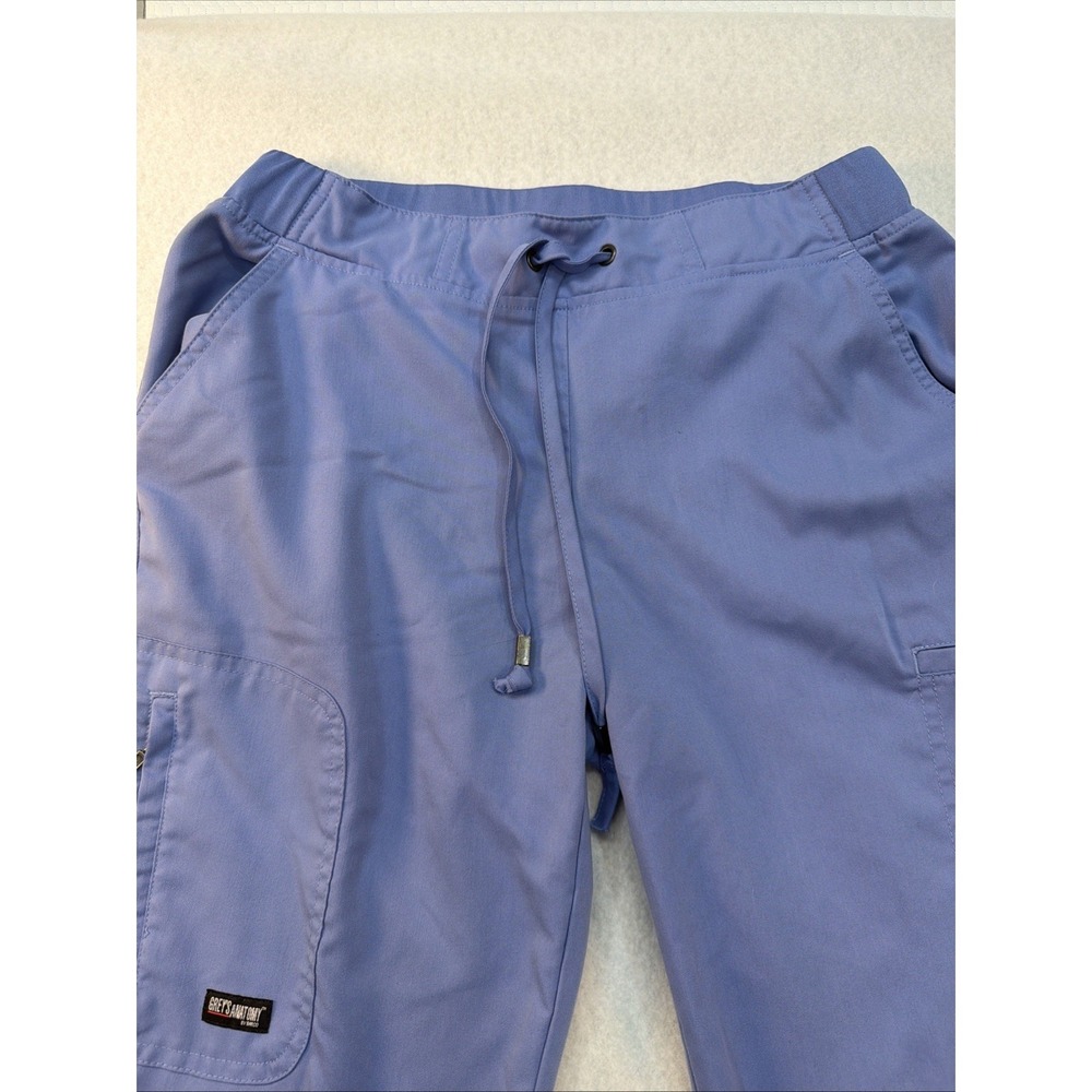 Greys Anatomy Barco Scrub Pants Womens Size Small Ciel Blue Cargo‎ 6 Pocket - Picture 3 of 14